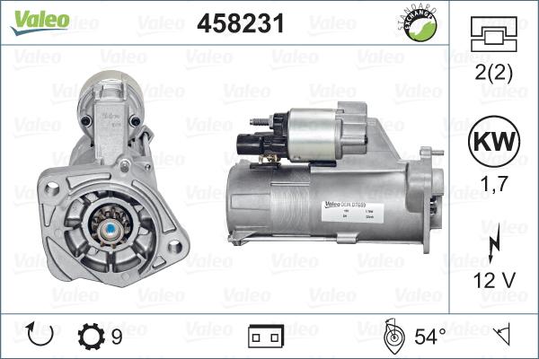 Valeo 458231 - Käynnistinmoottori inparts.fi