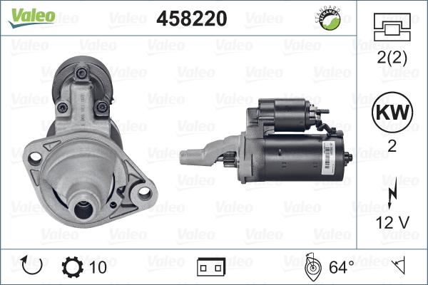 Valeo 458220 - Käynnistinmoottori inparts.fi