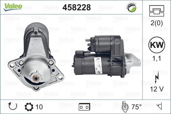 Valeo 458228 - Käynnistinmoottori inparts.fi