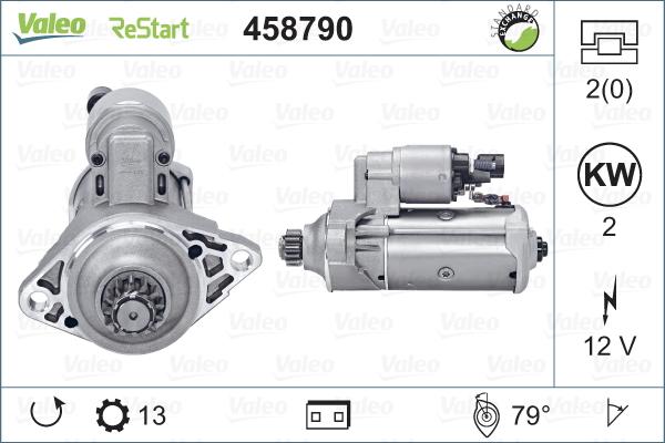 Valeo 458790 - Käynnistinmoottori inparts.fi