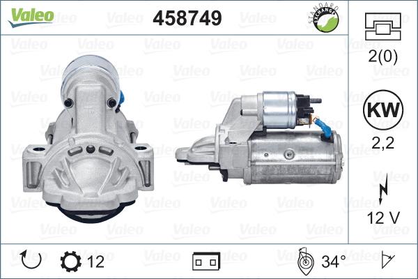 Valeo 458749 - Käynnistinmoottori inparts.fi