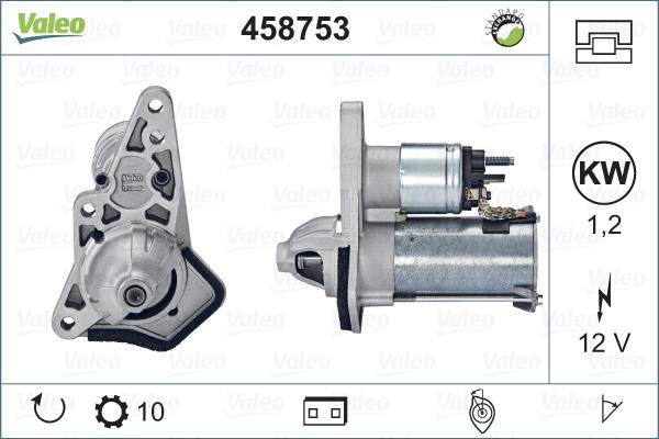 Valeo 458753 - Käynnistinmoottori inparts.fi