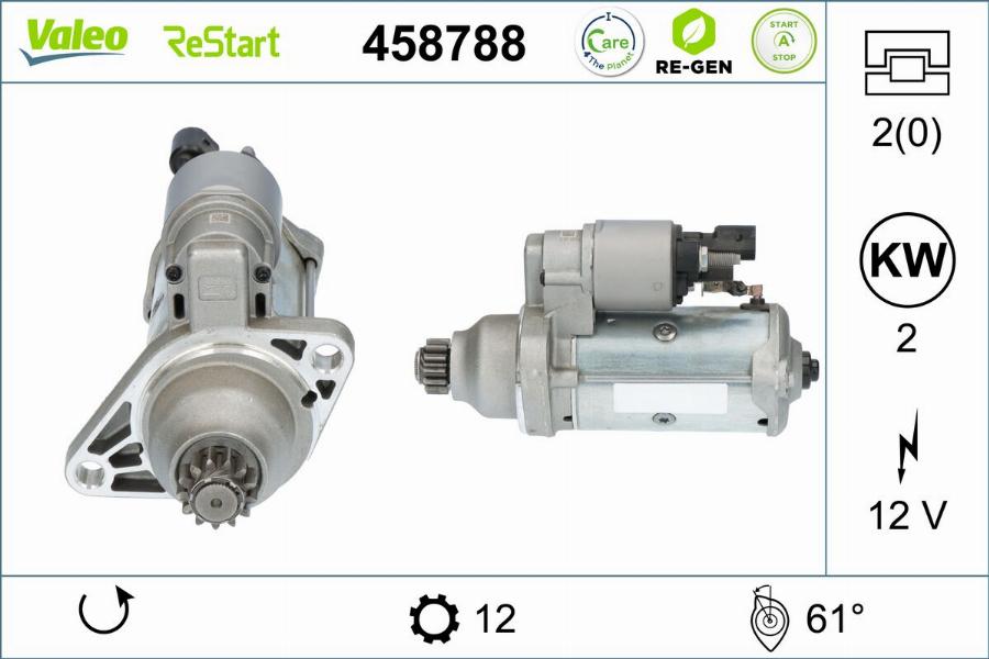 Valeo 458788 - Käynnistinmoottori inparts.fi