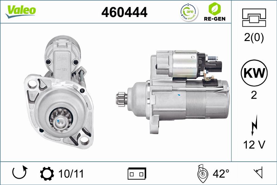 Valeo 460444 - Käynnistinmoottori inparts.fi