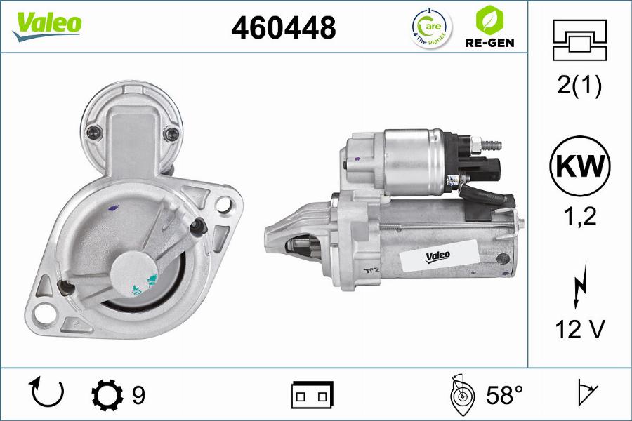 Valeo 460448 - Käynnistinmoottori inparts.fi