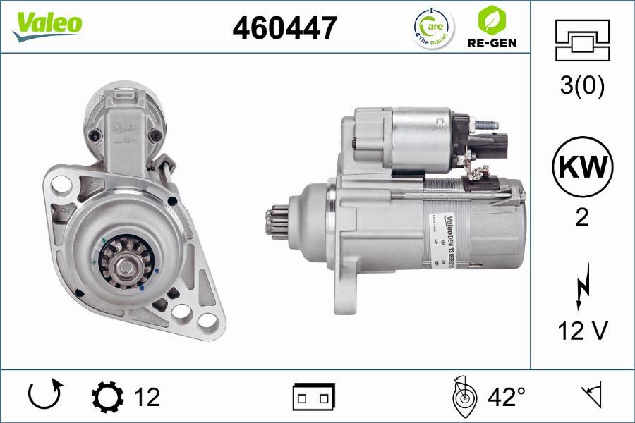 Valeo 460447 - Käynnistinmoottori inparts.fi