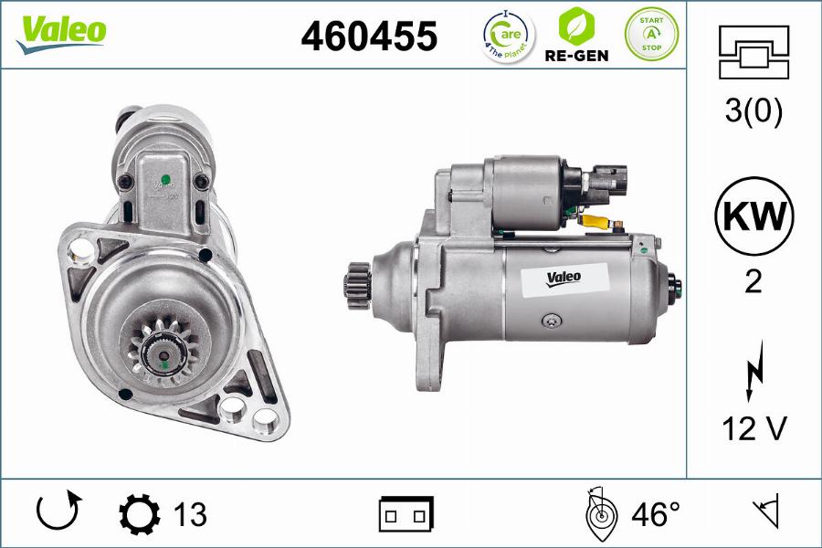 Valeo 460455 - Käynnistinmoottori inparts.fi