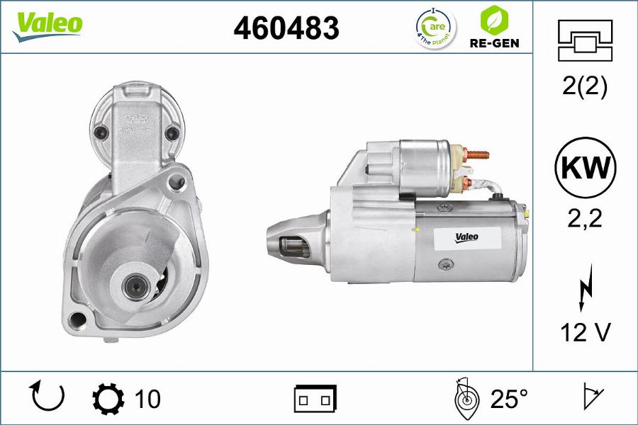 Valeo 460483 - Käynnistinmoottori inparts.fi