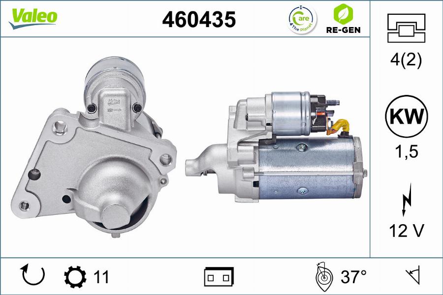 Valeo 460435 - Käynnistinmoottori inparts.fi