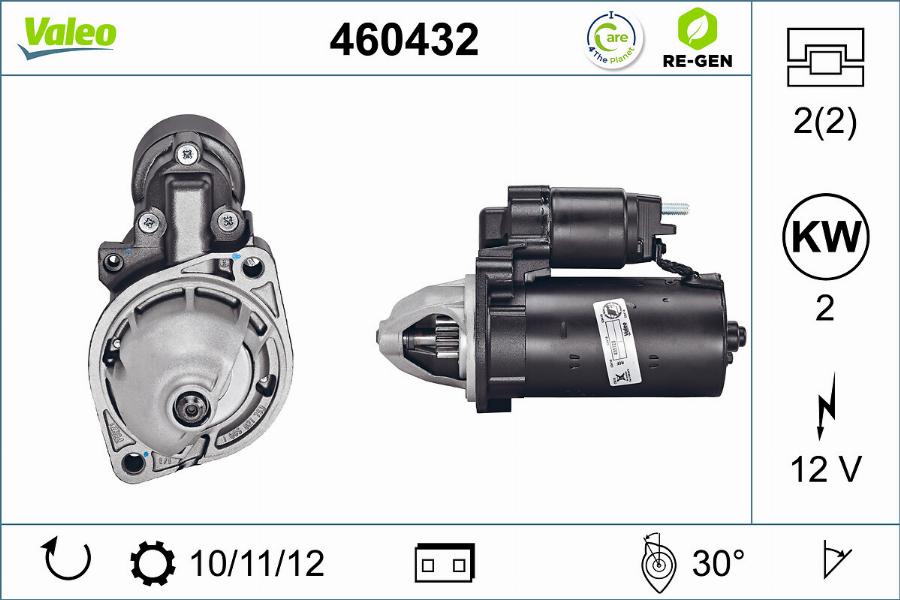 Valeo 460432 - Käynnistinmoottori inparts.fi