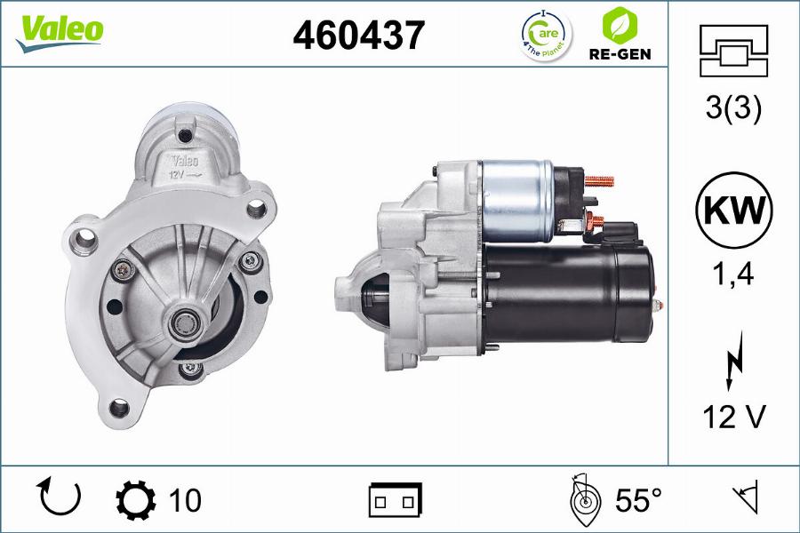 Valeo 460437 - Käynnistinmoottori inparts.fi