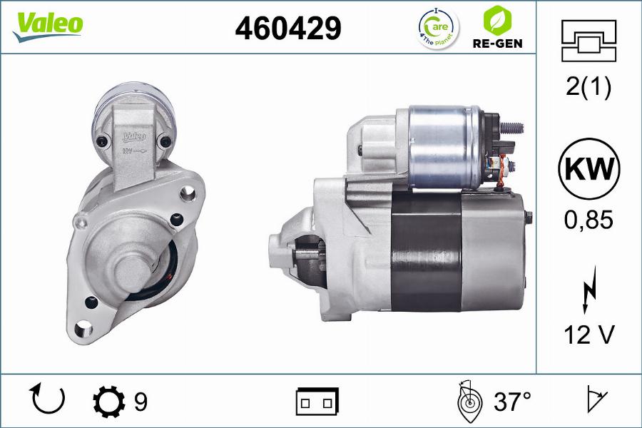 Valeo 460429 - Käynnistinmoottori inparts.fi