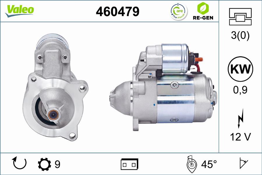 Valeo 460479 - Käynnistinmoottori inparts.fi