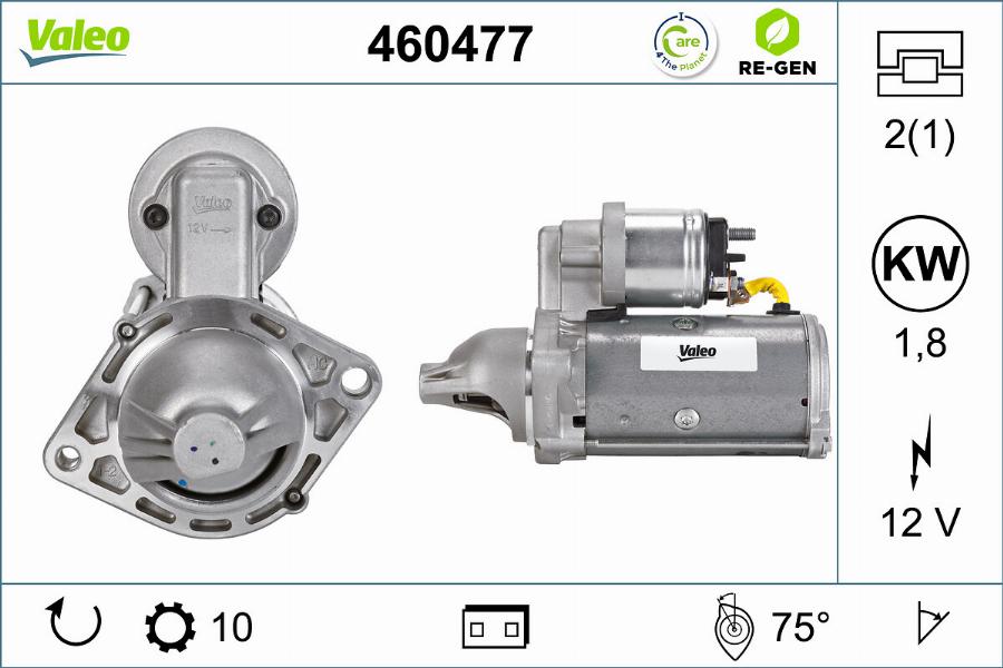 Valeo 460477 - Käynnistinmoottori inparts.fi