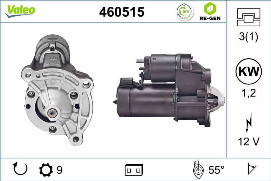 Valeo 460515 - Käynnistinmoottori inparts.fi