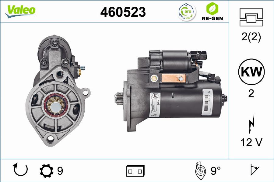 Valeo 460523 - Käynnistinmoottori inparts.fi