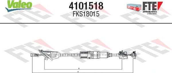 Valeo 4101518 - Vaijeri, kytkimen käyttö inparts.fi