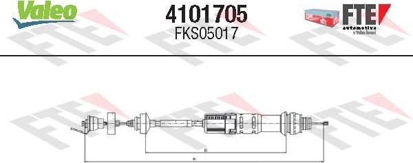 Valeo 4101705 - Vaijeri, kytkimen käyttö inparts.fi