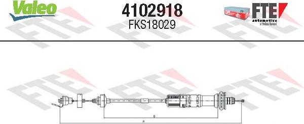 Valeo 4102918 - Vaijeri, kytkimen käyttö inparts.fi