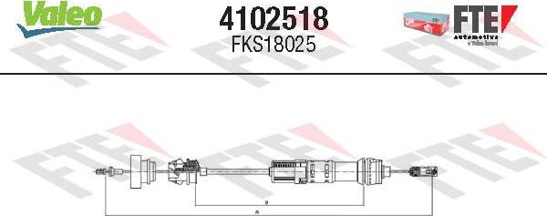 Valeo 4102518 - Vaijeri, kytkimen käyttö inparts.fi