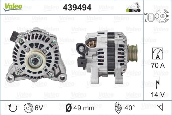 Valeo 439494 - Laturi inparts.fi