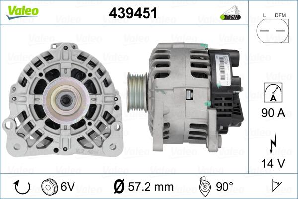 Valeo 439451 - Laturi inparts.fi