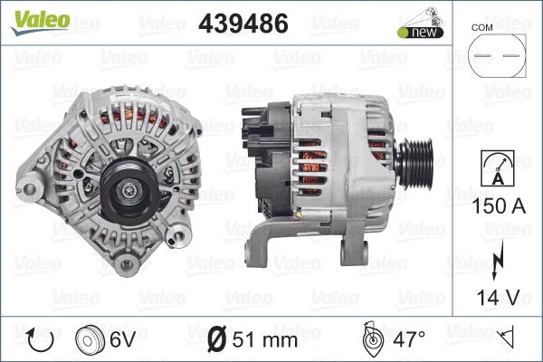 Valeo 439486 - Laturi inparts.fi