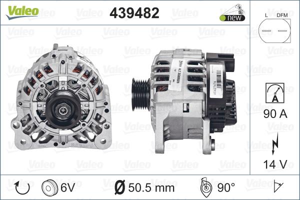 Valeo 439482 - Laturi inparts.fi