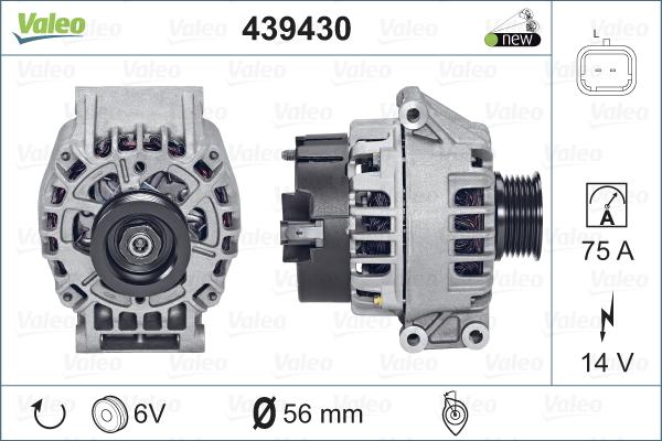 Valeo 439430 - Laturi inparts.fi