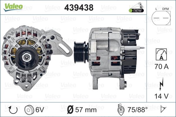 Valeo 439438 - Laturi inparts.fi