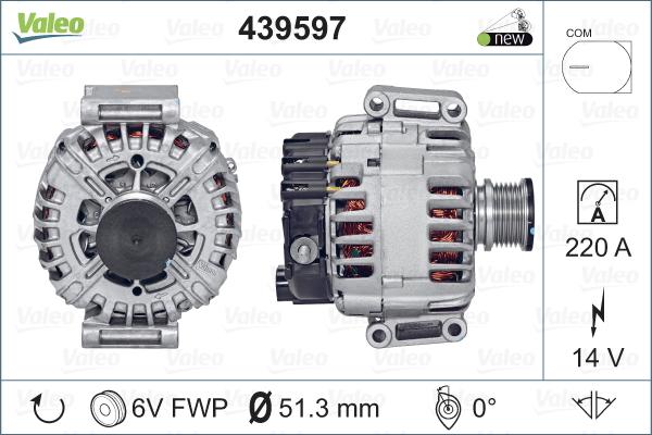 Valeo 439597 - Laturi inparts.fi