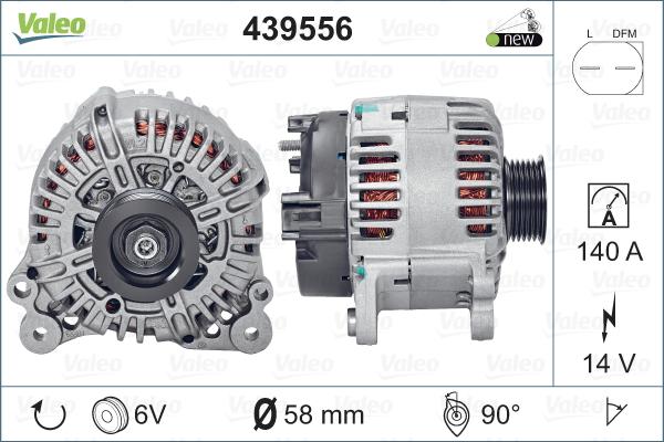 Valeo 439556 - Laturi inparts.fi