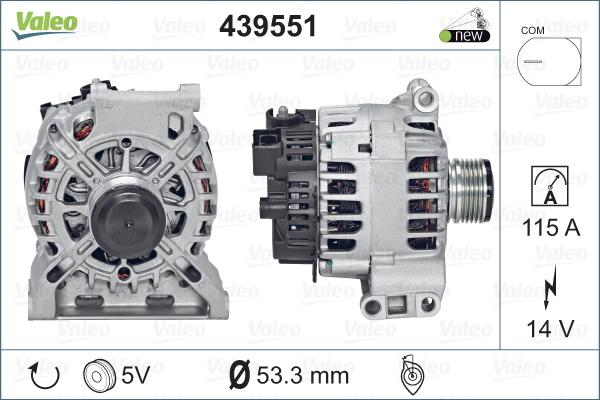 Valeo 439551 - Laturi inparts.fi