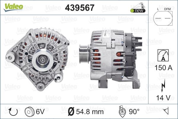 Valeo 439567 - Laturi inparts.fi