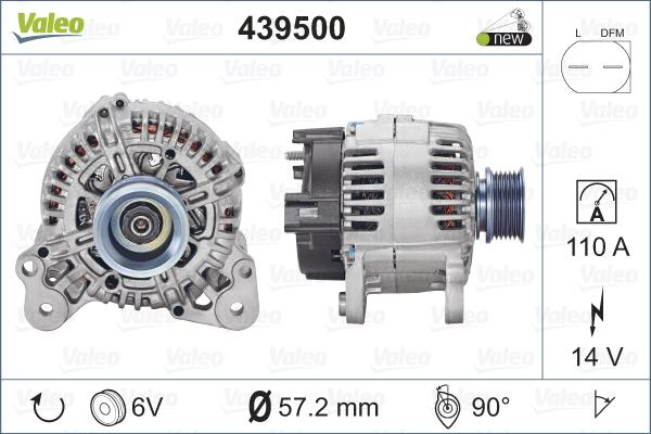 Valeo 439500 - Laturi inparts.fi