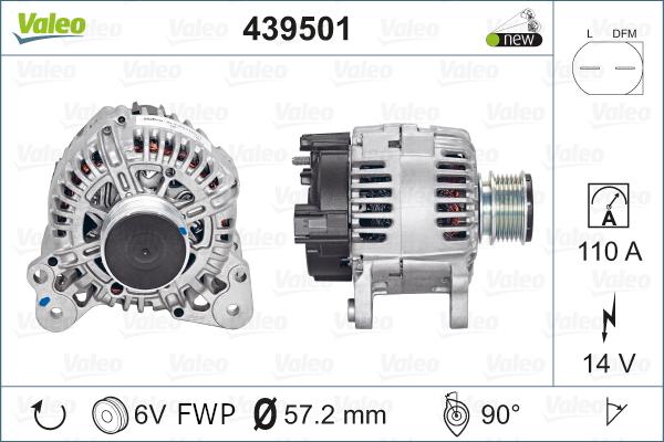 Valeo 439501 - Laturi inparts.fi