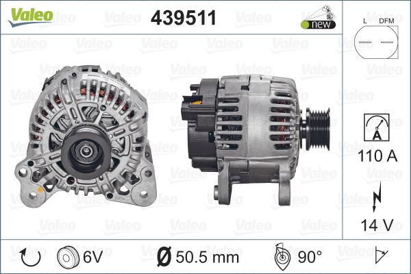 Valeo 439511 - Laturi inparts.fi