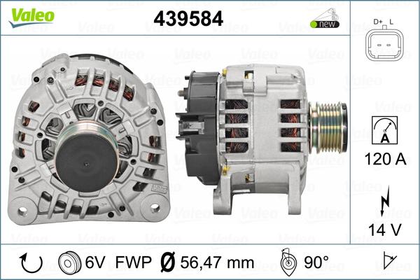 Valeo 439584 - Laturi inparts.fi