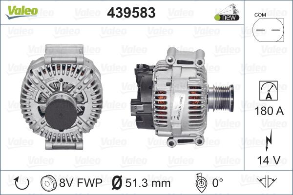 Valeo 439583 - Laturi inparts.fi