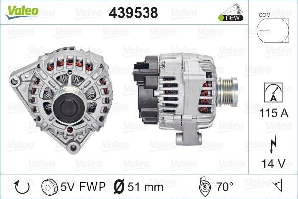 Valeo 439538 - Laturi inparts.fi