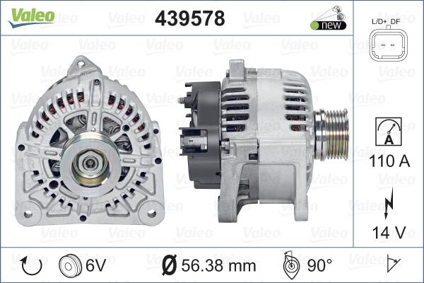 Valeo 439578 - Laturi inparts.fi