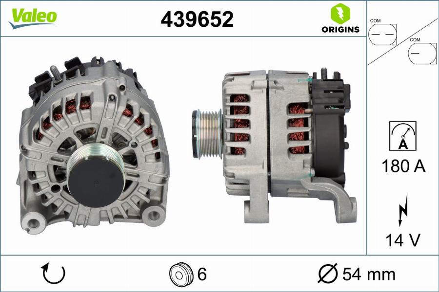 Valeo 439652 - Laturi inparts.fi