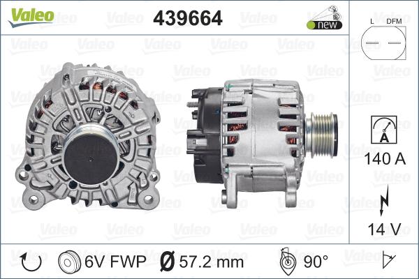 Valeo 439664 - Laturi inparts.fi