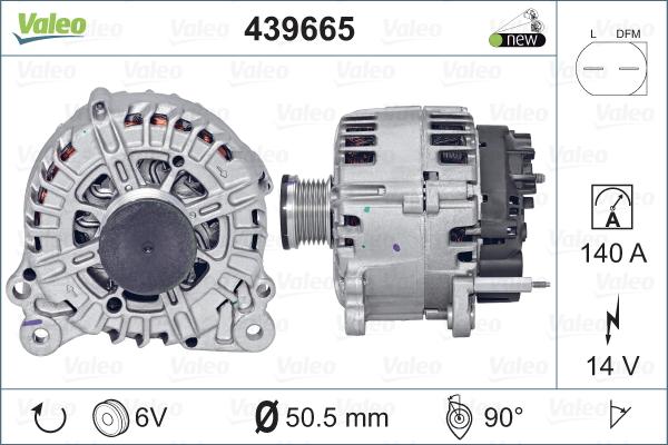 Valeo 439665 - Laturi inparts.fi