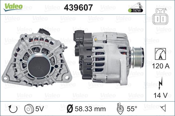 Valeo 439 607 - Laturi inparts.fi