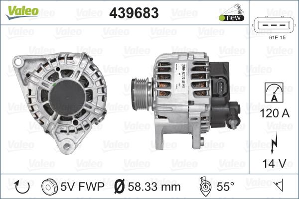 Valeo 439683 - Laturi inparts.fi