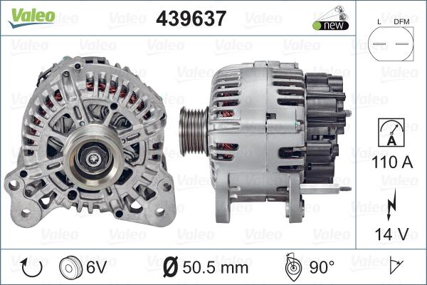 Valeo 439637 - Laturi inparts.fi