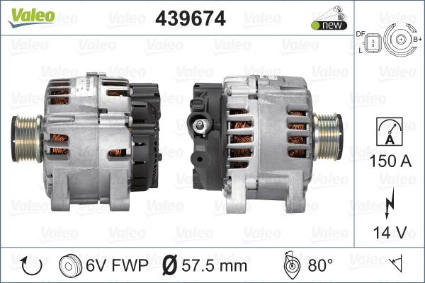 Valeo 439674 - Laturi inparts.fi