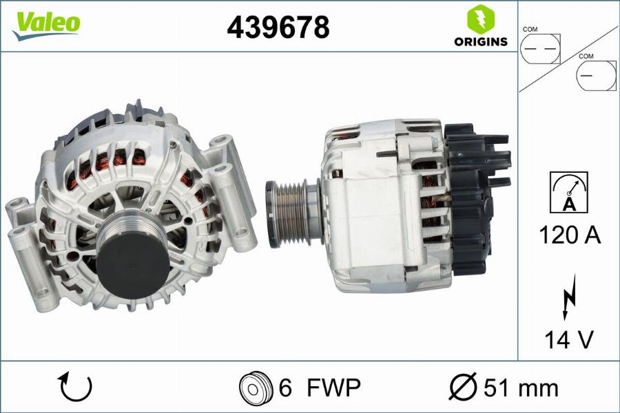 Valeo 439678 - Laturi inparts.fi