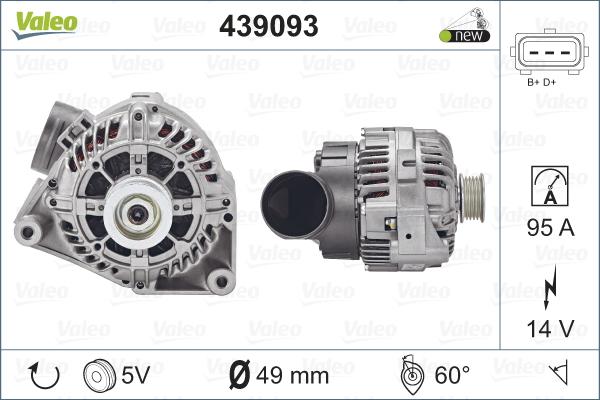 Valeo 439093 - Laturi inparts.fi